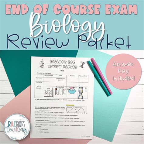 STUDY TOOLS AND RESOURCES. . Biology eoc review booklet